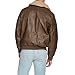 Levi's Men's Faux Leather Aviator Bomber Jacket with Sherpa Collar, Light Brown
