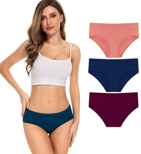 Image of NICSY Women Underwear Hipster Panty, Antibacterial Cotton Stretchable Super Combed Ladies Bikini Brief, Panty for Women.