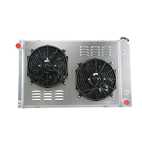 OzCoolingParts Chevy C/K/P/R/V Series Radiator Shroud Fan Kit, 3 Row Core Aluminum Radiator Fan Shroud Kit for 1973-1991 74 75 76 77 78 Chevy C10/C20/C30/K10/K20/K30 Pickup Truck Blazer Jimmy Suburban - Thumbnail 5