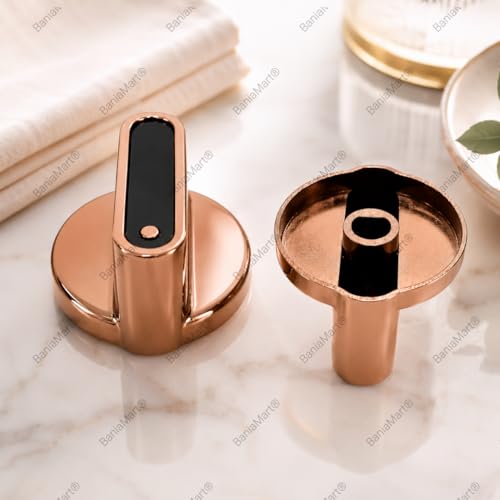 Image of Gas Stove Knobs Set, Manual Ignition Buttons, Compatible with All Gas Chulhas (1, Metal Golden)