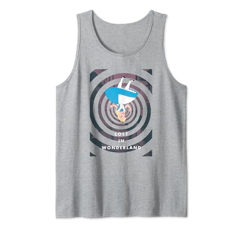 T-shirt sans manches Disney Alice in Wonderland Lost In Wonderland à motif spirale