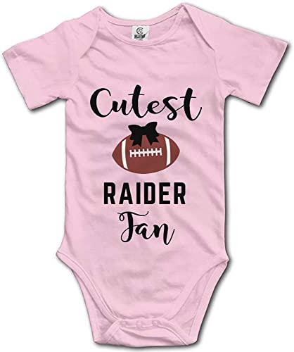 Cutest Raider Fan Baby Creeper Romper Infant One-Piece Short Sleeve Bodysuit D-Pink