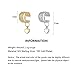 Bellitia Jewelry Gold Plated 925 Sterling Silver Heart Motif Ear Cuff Earrings For Women, Non-Piercing Ear Cuff Jewelry Set Fashion Cartilage Helix CZ Earrings