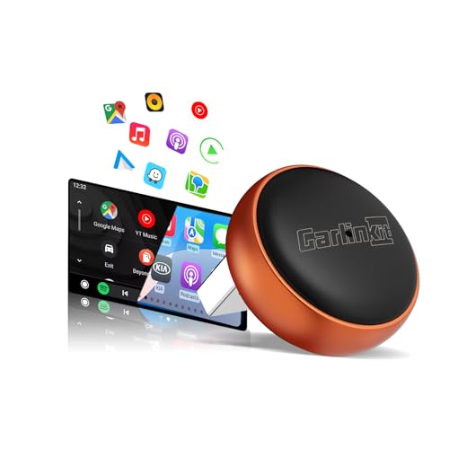 Carlinkit Mini Ultra 3 Wireless CarPlay Adapter Wireless Android Auto Adapter Convert OEM Wired to Wireless Dongle USB-A/C Plug & Play Auto-Connect OTA Upgrade Orange