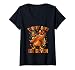 Womens Turkey Says Six Seven Funny 67 Thanksgiving Boys Girls Kids V-Neck T-Shirt