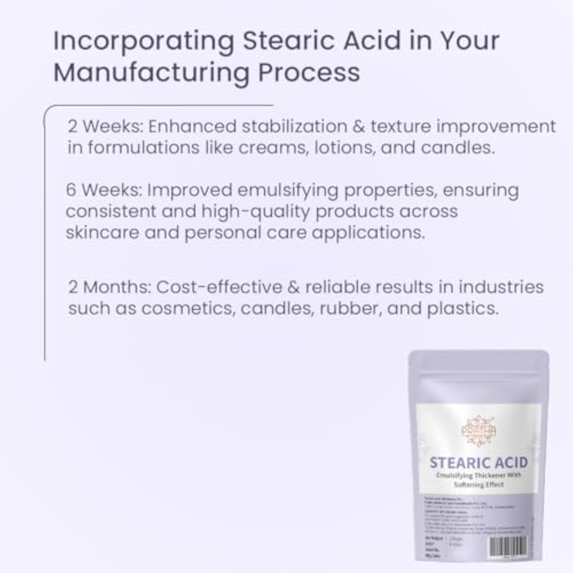 Stearic Acid Emulsifying Thickener for DIY Cosmetics