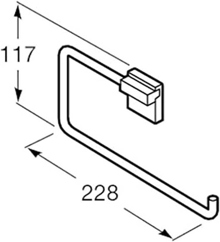 Roca Rubik a81684700Towel Ring 22.Chrome