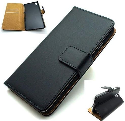 Sony Xperia Z2 Case Cover Luxury Premium Leather Wallet Mobile Stand Case By SUPRIZEBOX(TM) (BLACK)