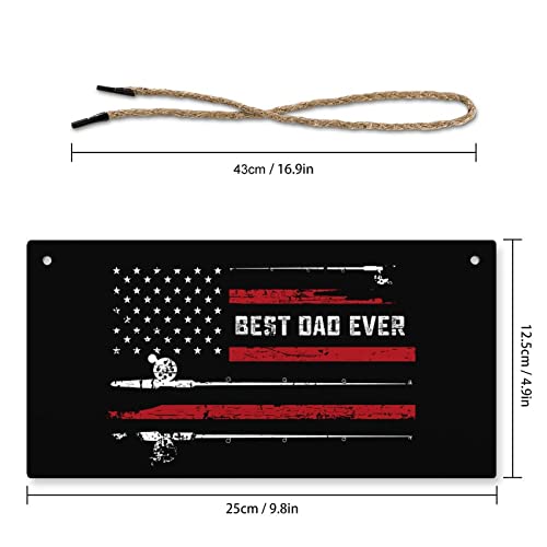 Panneau en bois avec drapeau américain Best Dad décoration murale de précision