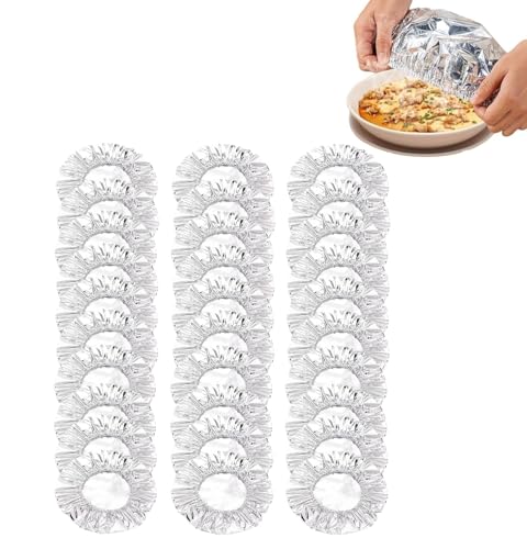 Repeatable Aluminum Foil Film Insulation Cover, Aluminum Foil Food Cove for Kitchen (30PCS)