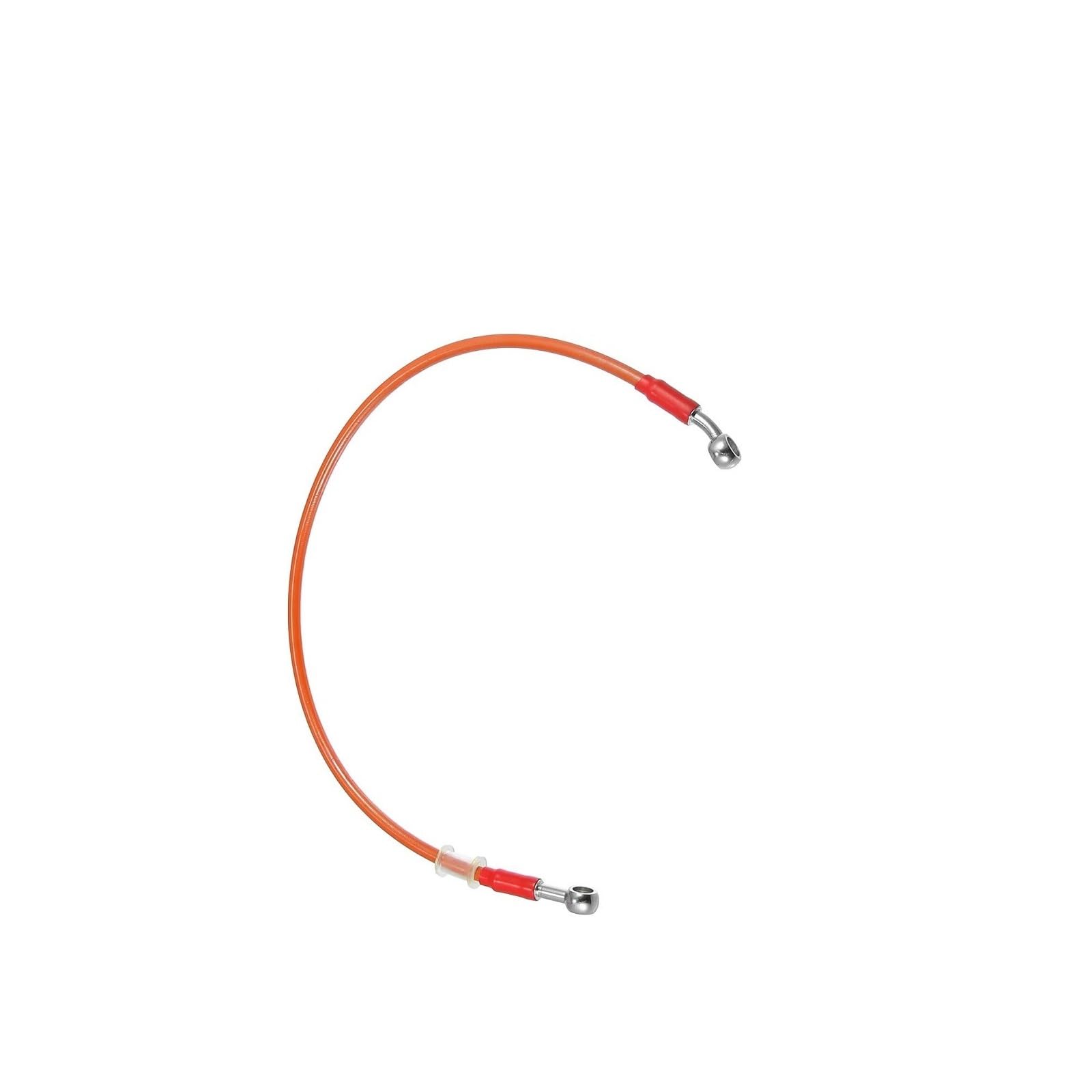 Ksxzw Orange Motorbike Part Universal Motorcycle Hydraulic Brake Line Oil Hose Pipe Length 65Cm 28° 0° 10Mm Inner Diameter Stainless Steel Braided Cable