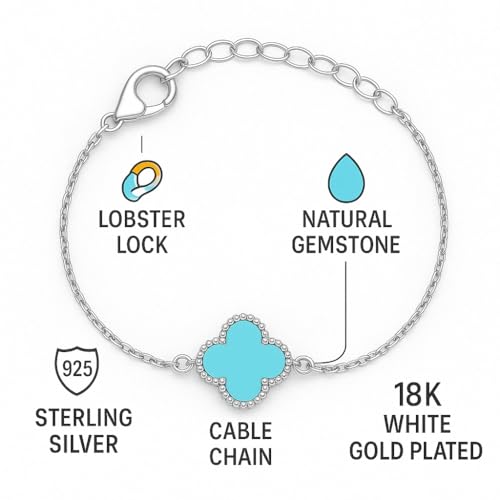 Image of Lucky Charm Clover Bracelet for Women | 925 Sterling Silver with 18K Gold Plating | Adjustable & Anti-Tarnish | Stylish Designer-Inspired Jewelry