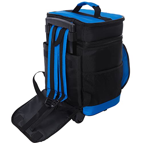 Travelers Club 18" Cool Carry 2 Section Insulated Rolling Cooler, Blue #TOP3