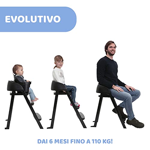 Chicco Crescendo Lite, Sedia Evolutiva, Seggiolone 6-36 Mesi, Sedia Bambino 36 Mesi-40 kg, Sedia Adulto Fino a 99 Anni, Poggiapiedi Incluso, Chiusura Compatta, Compatibile con Vari Accessori Chicco - Immagine 1