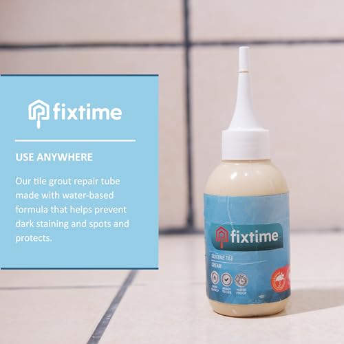 Grout Filler Repair Kit – Cream Beige Premixed Crack Filler for Floor Tiles – Fast Drying Grout Sealer with Spatula – 8 oz - Image 3