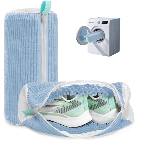 Shoe Washing Machine Bag Laundry Shoe Bag for Washer and Dryer Reusable 2pc Shoe Cleaning Bags for Sneakers 360° Deep Cleaning Machine for All Shoes Types With Self-locking Zipper
