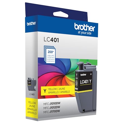 Image of Brother Genuine LC401Y Standard-Yield Yellow Ink Cartridge