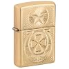 Zippo Lucky Horseshoe Design High Polish Brass Pocket Lighter