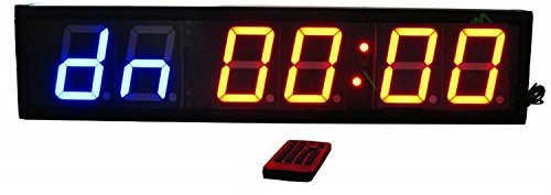 Grand affichage LED de 10,2 cm avec horloge de compte à rebours et minuteur fitness intégré