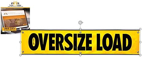18 X 84 Oversize Load/Wide Load 2 Sided Vinyl Banner with 12 Month License to TruckFaultCodes