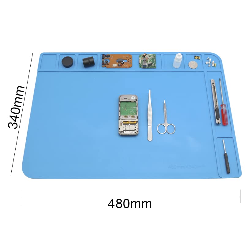 Tapis de soudure 480x340mm protégeant l'établi contre la chaleur du PCB - 2