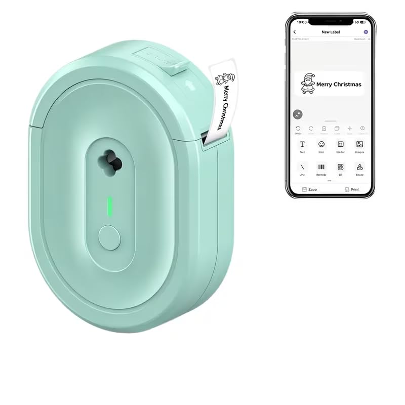 Image of N12 Label Printer with Tape, Includes Portable Wireless Connection and Multiple Templates, File System Out Fast for Printing Addresses, Signs, Clothing Labels in Offices, Homes