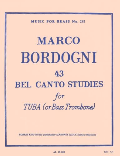 43 Bel Canto studies Brass trombone mfb281. By bordogni aux Editions Leduc. Instrumental method for trombone