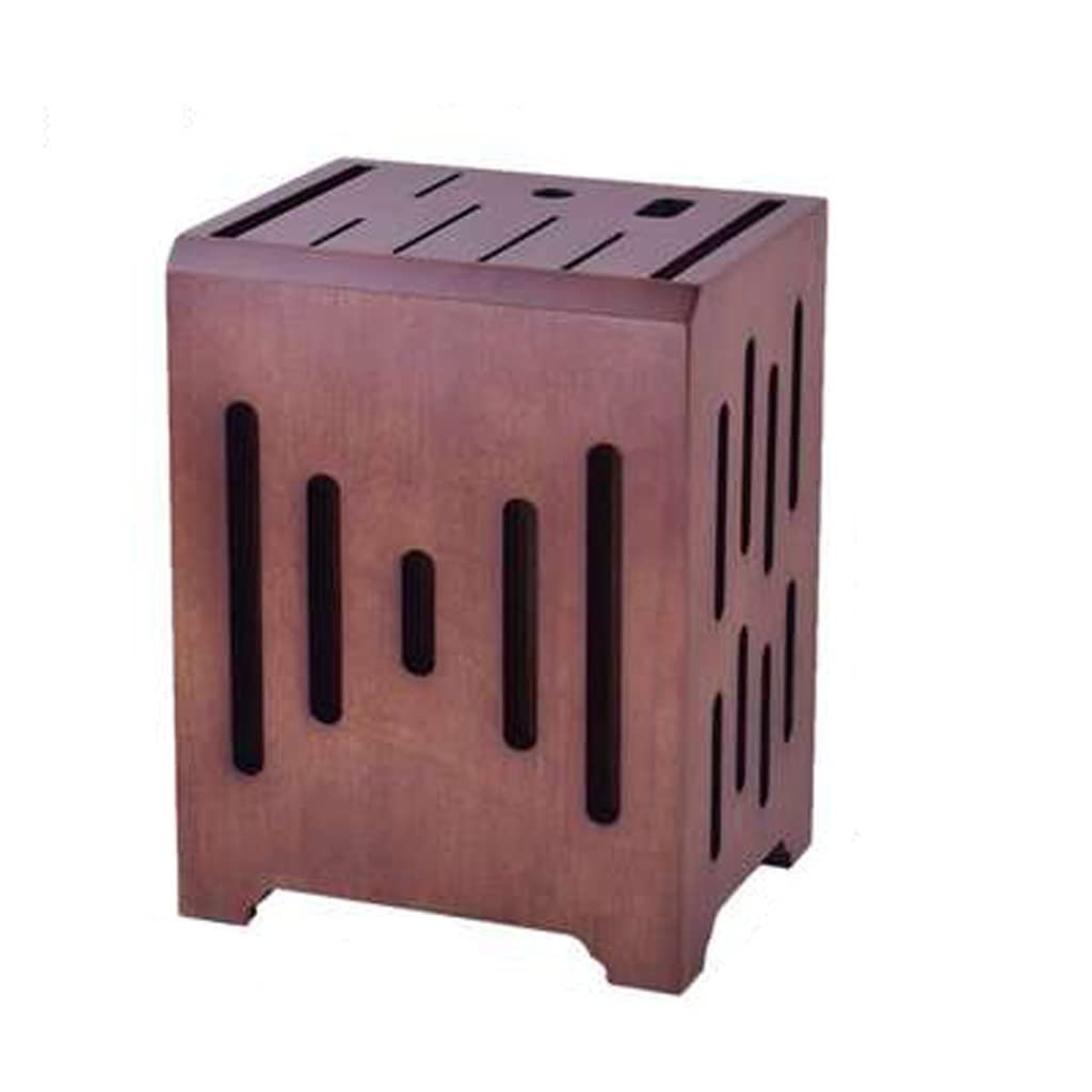 Estante de almacenamiento de madera maciza para organizar cuchillos y vajilla de hogar