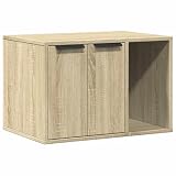 【Diversos usos:】 El mueble caja para arenero no solo sirve como acogedora casa para gatos, sino que también funciona como mesa auxiliar o práctico armario de almacenamiento, mientras que la plataforma superior ofrece un espacio ideal para exponer marcos de fotos, plantas y otros pequeños objetos decorativos.