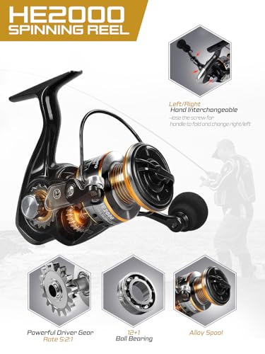 Ehowdin Fishing Pole Kit, Carbon Fiber Telescopic Fishing Rod and Reel Combo with Spinning Reel, Line, Bionic Bait, Hooks and Carrier Bag for Adult Teens Beginners (1Pack 6.89ft) - image 4