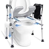 Elevador de asiento de inodoro ajustable para personas mayores, se adapta a cualquier inodoro