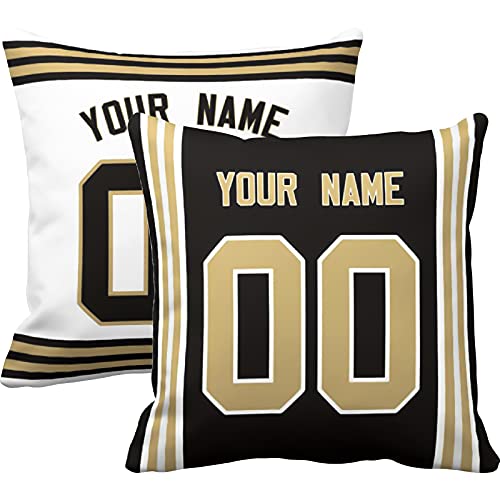 Image of ANTKING New Orleans Throw Pillow with Custom Name and Number Personalized Gift for Men Women Boys