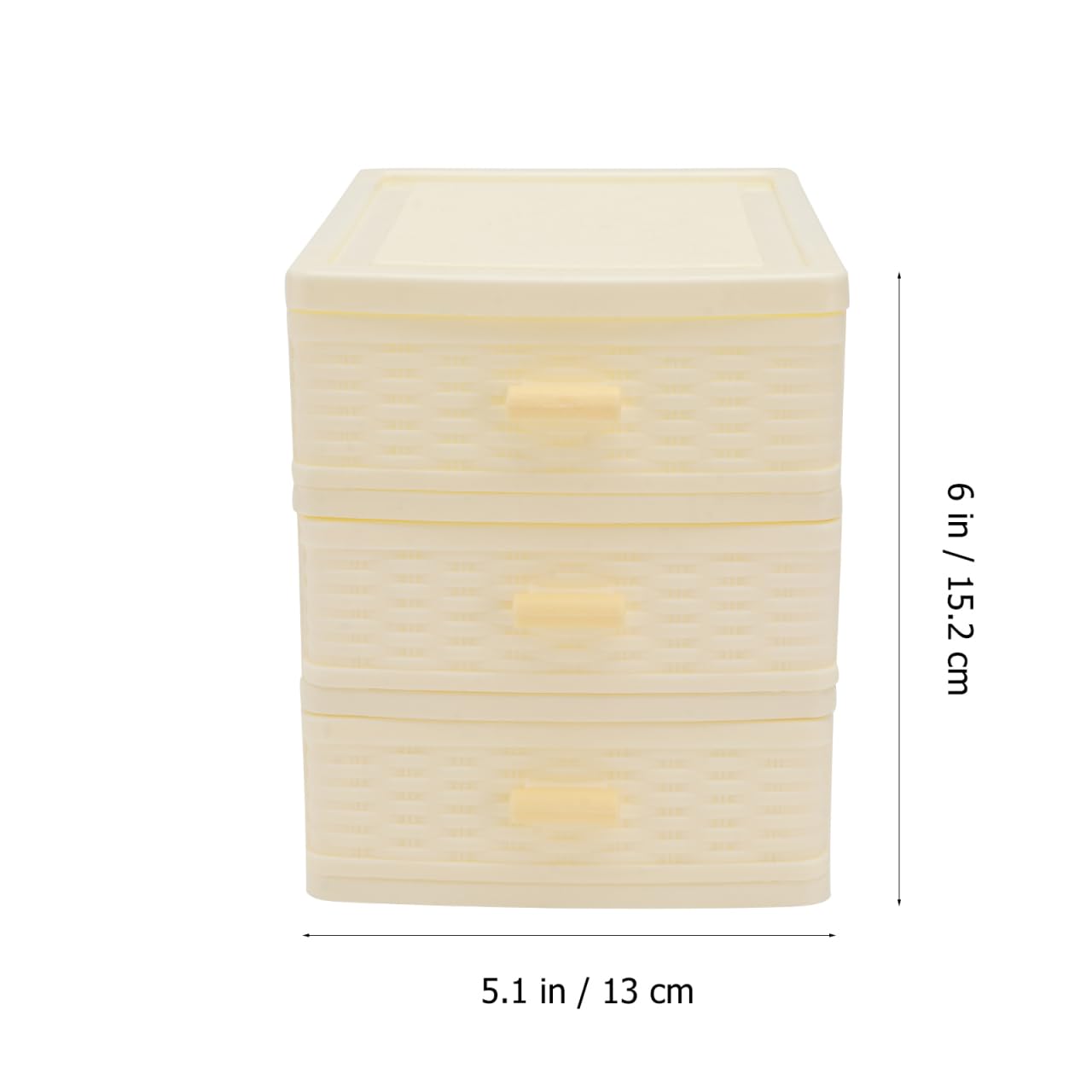 PRETYZOOM Multi-Layer Desktop Storage Box 3 Drawers Compact Jewelry Case for Lipstick Nail Polish Cosmetic Organiser 6.69X5.98X5.31 Inch Space-Saving Beauty Storage - Image 3