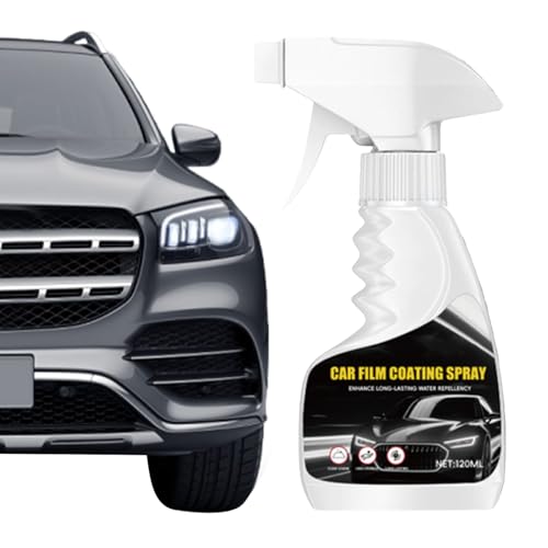 Spray de revêtement de voiture | Spray restaurateur de film imperméable de 120 ml – Revêtement de verre de voiture résistant à la pluie, pour camion, VUS, camping-car, remorque, brillance propre