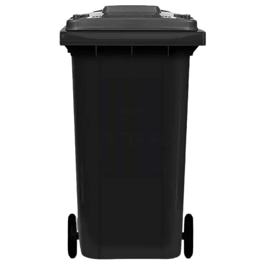 Outdoor Trash Can,Plastic Rectangular Trash,with Lid and Wheels,for Landscapers/Construction/Restaurants/Back of House/Offices/Warehouses(Green,100L)