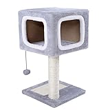 Este árbol para gatos está hecho de aglomerado de alta calidad, no tóxico, respetuoso con el medio ambiente, duradero y se puede utilizar durante mucho tiempo. La franela agradable para la piel se usa por dentro y por fuera para brindar la máxima comodidad a su lindo gato.