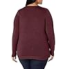 Amazon-Essentials-Womens-Plus-Size-Lightweight-V-Neck-Sweater Amazon Essentials Women's Classic-Fit Lightweight Long-Sleeve V-Neck Sweater (Available in Plus Size), Dark Burgundy, 3X