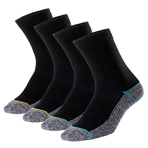 Kodal Copper Infused Crew Socks Business Athletic Moisture Wicking Odor Free Comfortable for All Day Wear (4/5 Pairs)