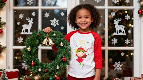 Image of Tkria Boys Girls Christmas Shirts for Kids Deer Monster Truck Excavator T-Shirt Long Sleeve Sweatshirt Toddler Tee Top 2-10T