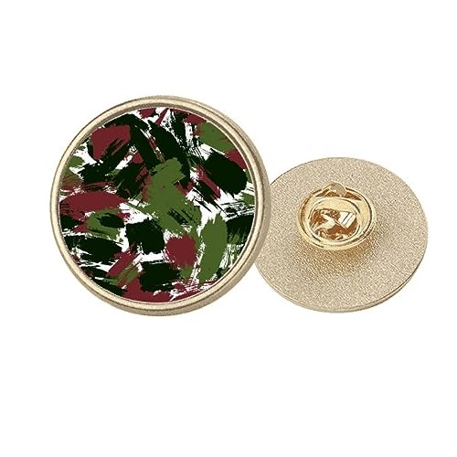 Broche Clip Métal Doré Motif Rond Motif Grain Graffiti Art M