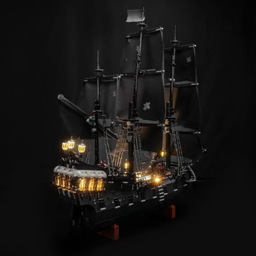 Jeu de lumières LED compatible avec Lego Captain Jack Sparrow Pirate Ship 10365 (pas de modèle), jeu d'éclairage décoratif compatible avec Lego Captain...
