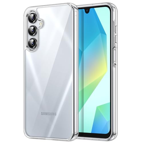 JETech Case for Samsung Galaxy A16 5G / 4G 6.7-Inch, Non-Yellowing Shockproof Bumper Protective Phone Cover, Anti-Scratch Hard PC Back (Clear)