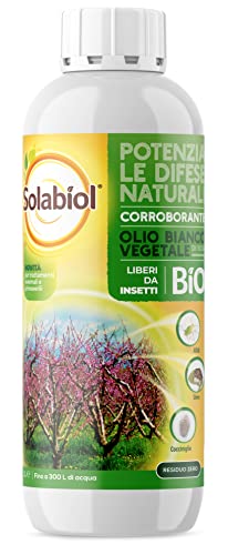 SOLABIOL Pflanzliches weißes Öl von Soja, Konzentrat, Pflanzenschutzverstärker gegen Insektenbefall wie Blattläuse, Marienkäfer, 1 l