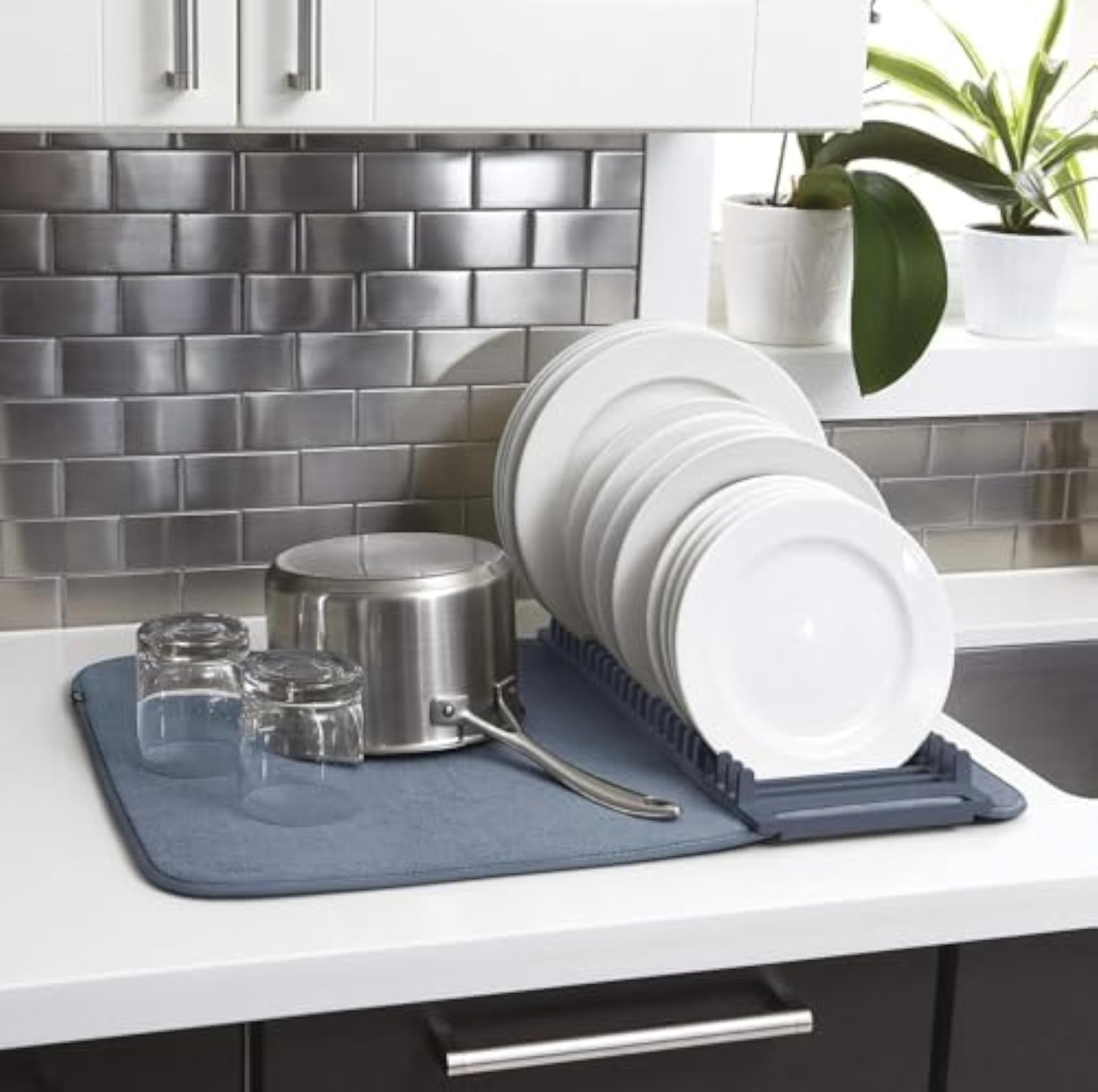 Quick Drying Non-Slip Micro-Fibre Dish Drying Mat