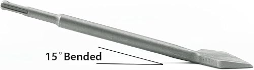 Miniatura 2 de SDS-Plus 3 pulgadas de ancho con manivela doblada en ángulo y cincel Thinset Scaling, SDS-Plus Shank Tile Removal Chisel Bit Thinset Raspador de