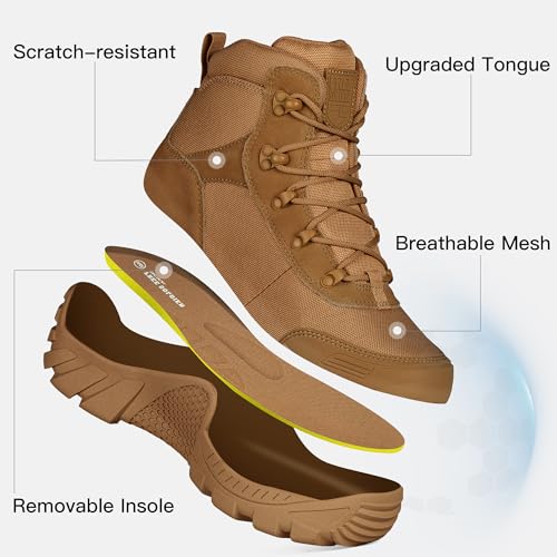FREE SOLDIER Stiefel Herren Wanderstiefel Tactical Kampfstiefel Outdoor Military Boots Männer Wanderschuhe zum Trekking, Jagen, Arbeiten, Armee Training, Combat - Image 3