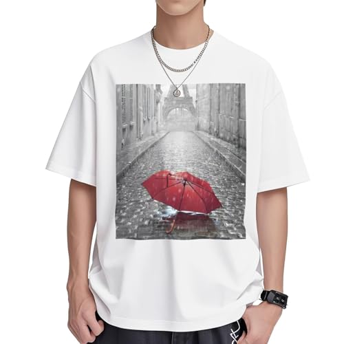 T-shirt coton femme Tour Eiffel Paris ample col rond manches courtes