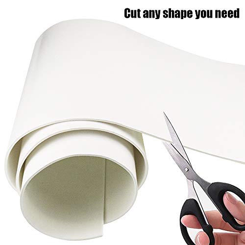 Image of DGSL Neoprene Adhesive Foam Sheets, 12'' W x 118'' L x 1 /18'' Thick Sponge Self Adhesive Rubber Padding Sheet Closed Cell Foam Sheet Roll for DIY, Multi-Function Soundproof Rubber Mat, White