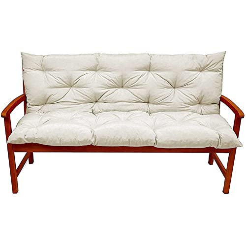TMXK Cojin para Banco Impermeable, Cojines para Sillas de Jardin con Respaldo, Colchoneta para Sillon de Columpio Terraza, para Exterior/Interior