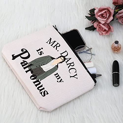 Literary Gift Mr Darcy is My Patronus Makeup Bag Mr Darcy Fan Cosmetic Bag Jane Austen Fan Gift Bookish Gift Zipper Travel Bag (Mr Darcy is My Patronus) - Image 4